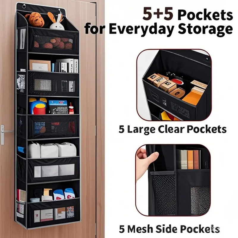 Door Hanging Storage Rack - 5+5 Pockets