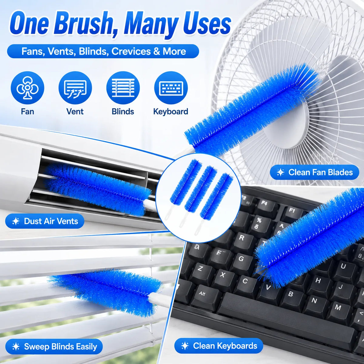 ✨Bendable Microfiber Head,Reusable Dust Remover💥