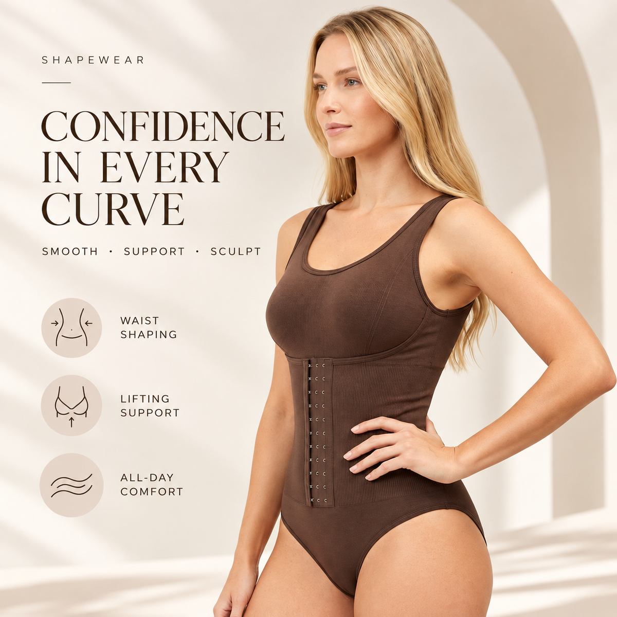 🔥 Midsection Support Bodysuit – Sculpt Your Silhouette ✨