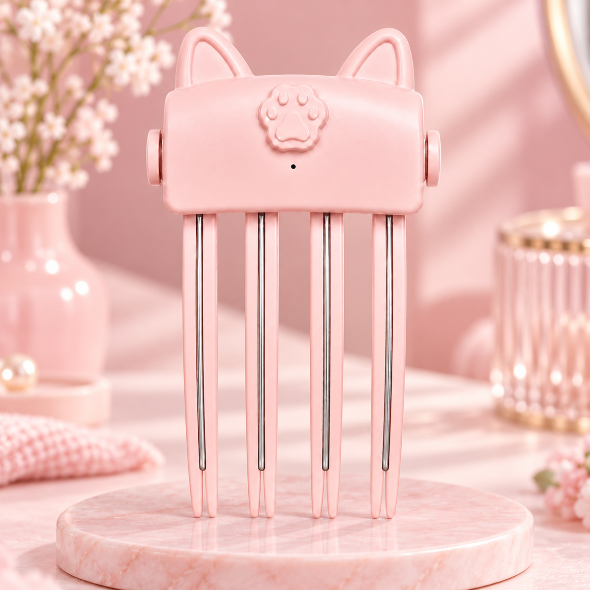 🥳💞30K+SOLD!🔥🔥🔥Cat ear-shaped high-top hair styling clip that can be heated🔥🔥🔥