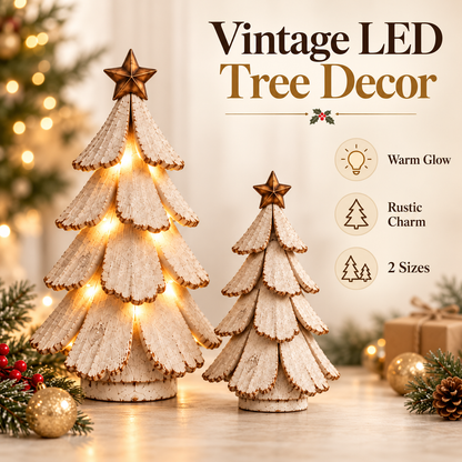 ⏳ Last day to save 50%🔥🔥Vintage lighted christmas Tree Figurine🎁