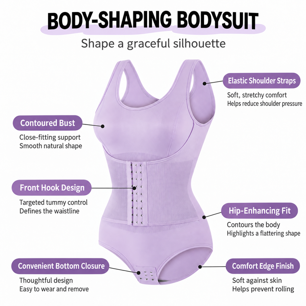🔥 Midsection Support Bodysuit – Sculpt Your Silhouette ✨