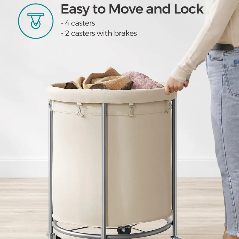 Modern Waterproof Wheeled Laundry Basket