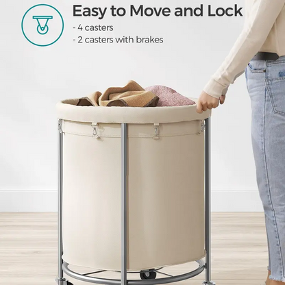 Modern Waterproof Wheeled Laundry Basket