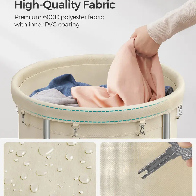 Modern Waterproof Wheeled Laundry Basket