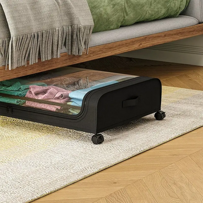 nder Bed Transparent Bins with 360° Swivel Rolls Smoothly