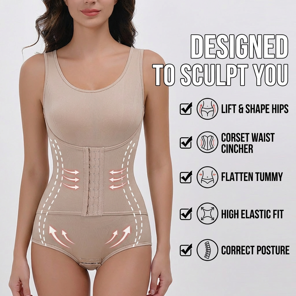 🔥 Midsection Support Bodysuit – Sculpt Your Silhouette ✨